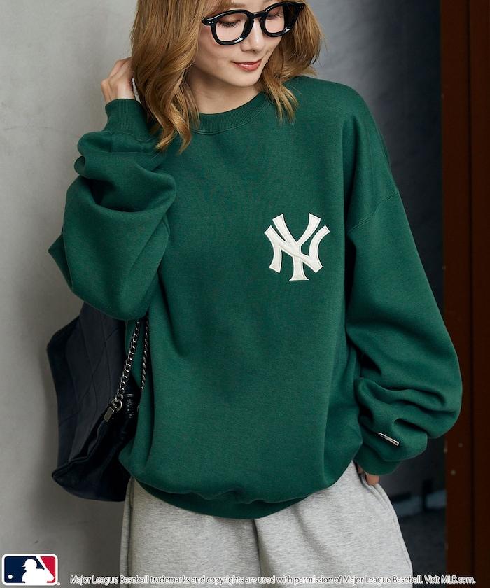 聯名 MLB 裡起毛 クルーネック ロゴ スウェット 限定展開