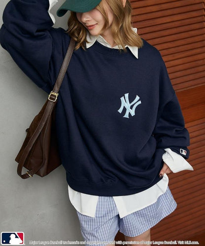 聯名 MLB 裡起毛 クルーネック ロゴ スウェット 限定展開