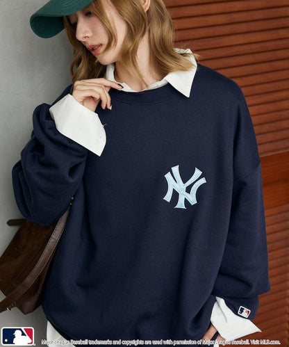 聯名 MLB 裡起毛 クルーネック ロゴ スウェット 限定展開