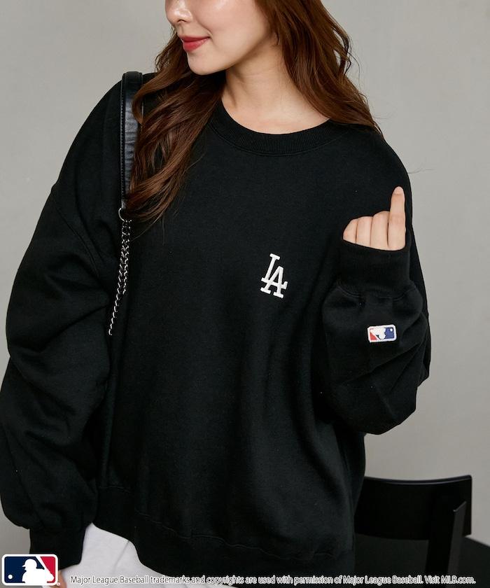MLB 裡起毛 超寬鬆廓形 刺繡Logo 衛衣 針織套頭衫