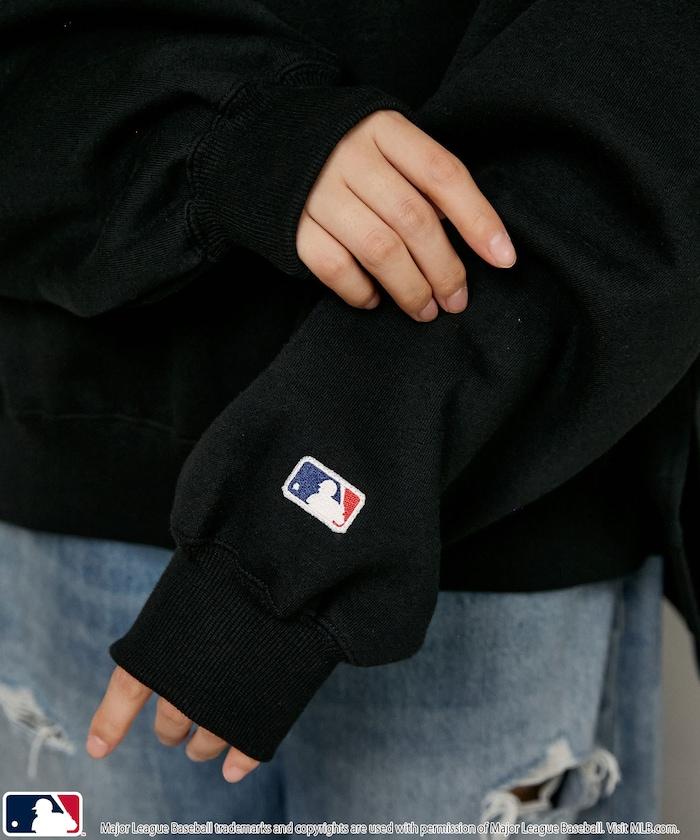 MLB 裡起毛 超寬鬆廓形 刺繡Logo 衛衣 針織套頭衫