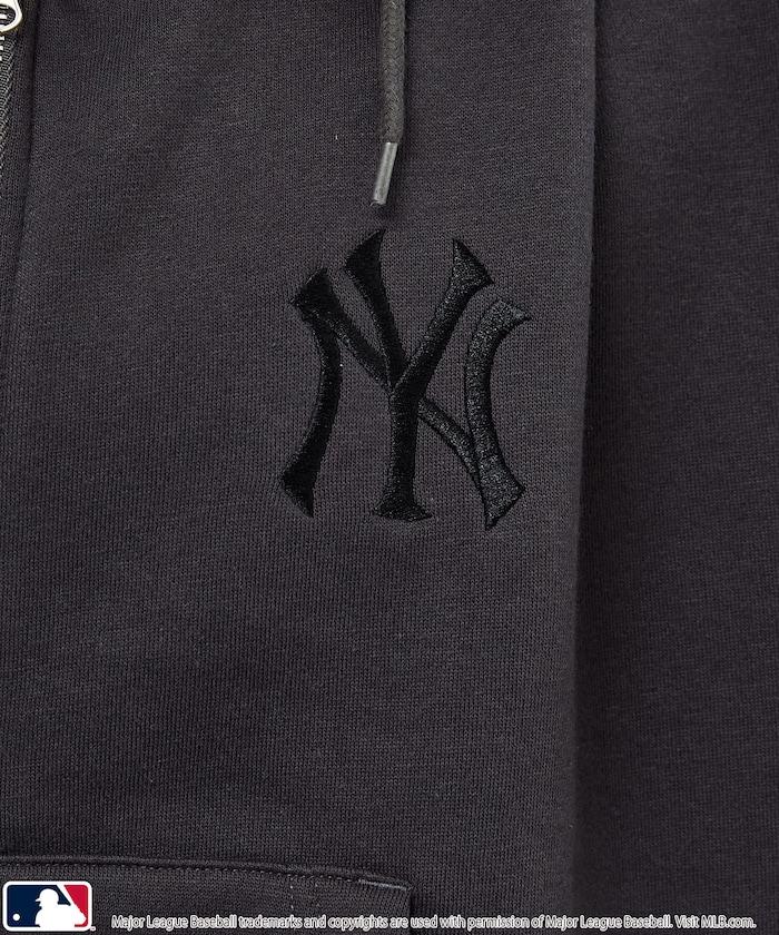 聯名 MLB 裡起毛 ジップ フェイクファー 付 フーディー スウェット 限定展開