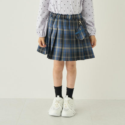 【ハロウィン】ハートポーチ付きチェックプリーツスカート