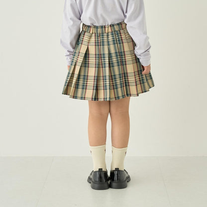 【ハロウィン】ハートポーチ付きチェックプリーツスカート