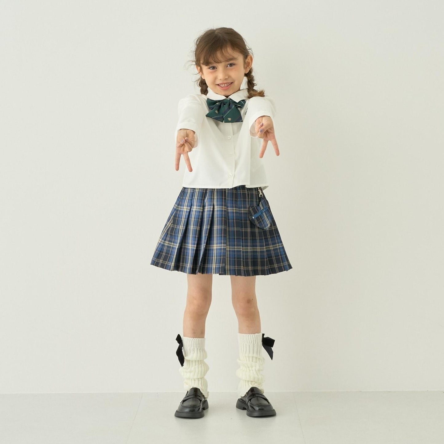 【ハロウィン】ハートポーチ付きチェックプリーツスカート