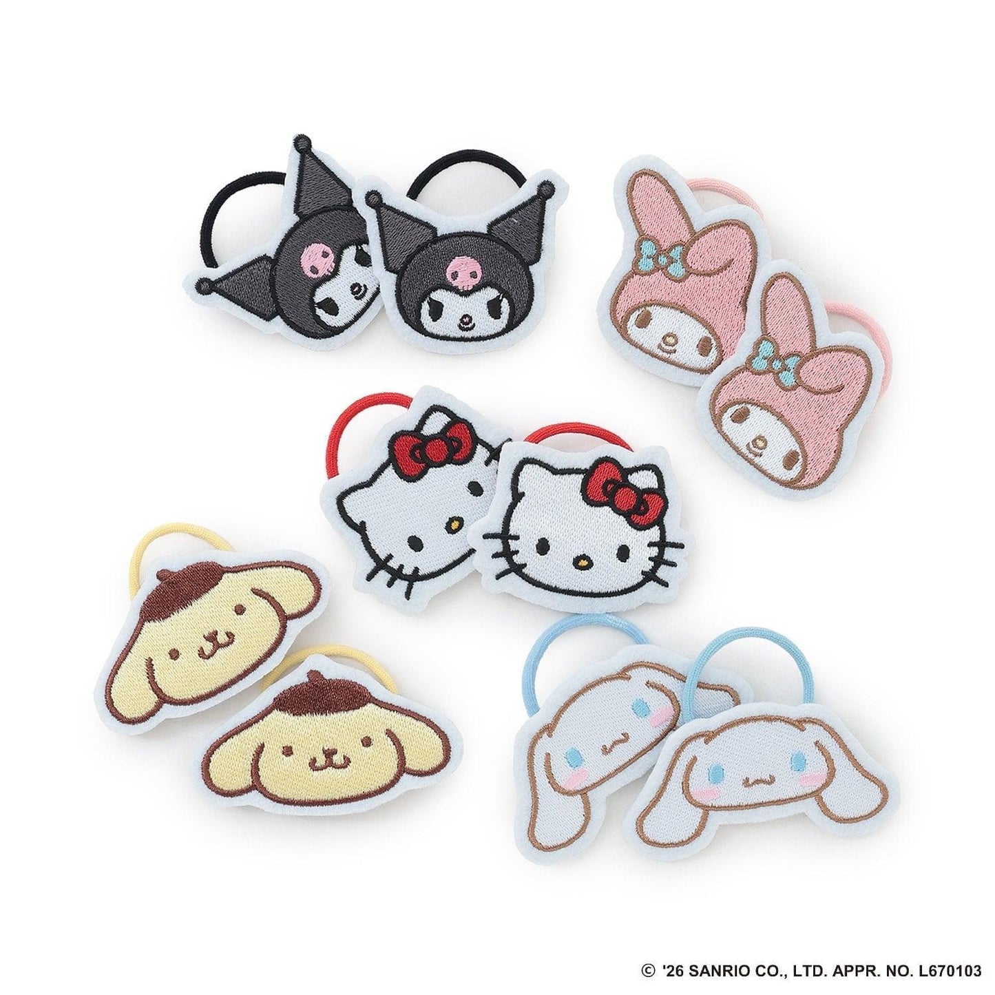 【ハロウィン】【サンリオキャラクターズ】アソートワッペンヘアゴム2コセット