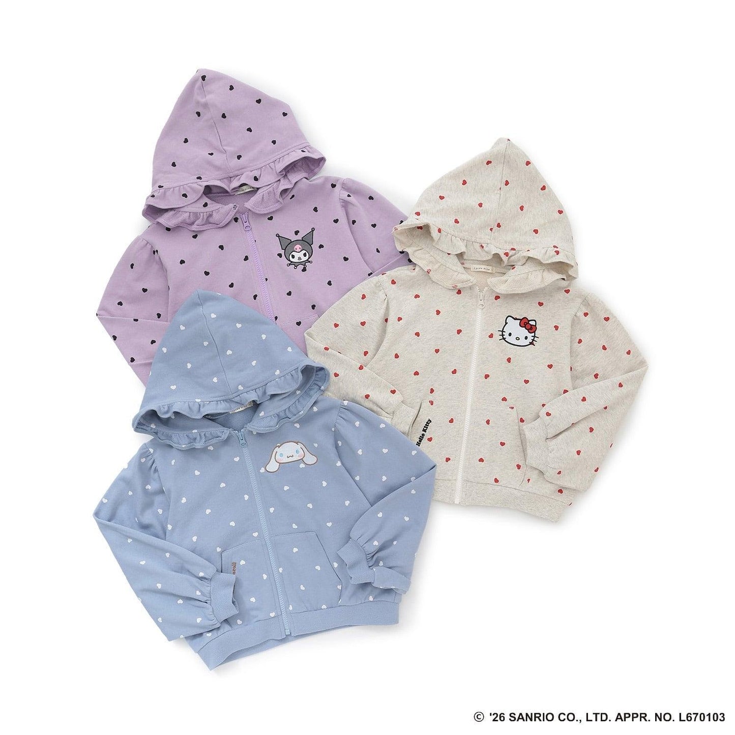 ハロウィン サンリオキャラクターズ（三麗鷗明星） assorted print full zip parka