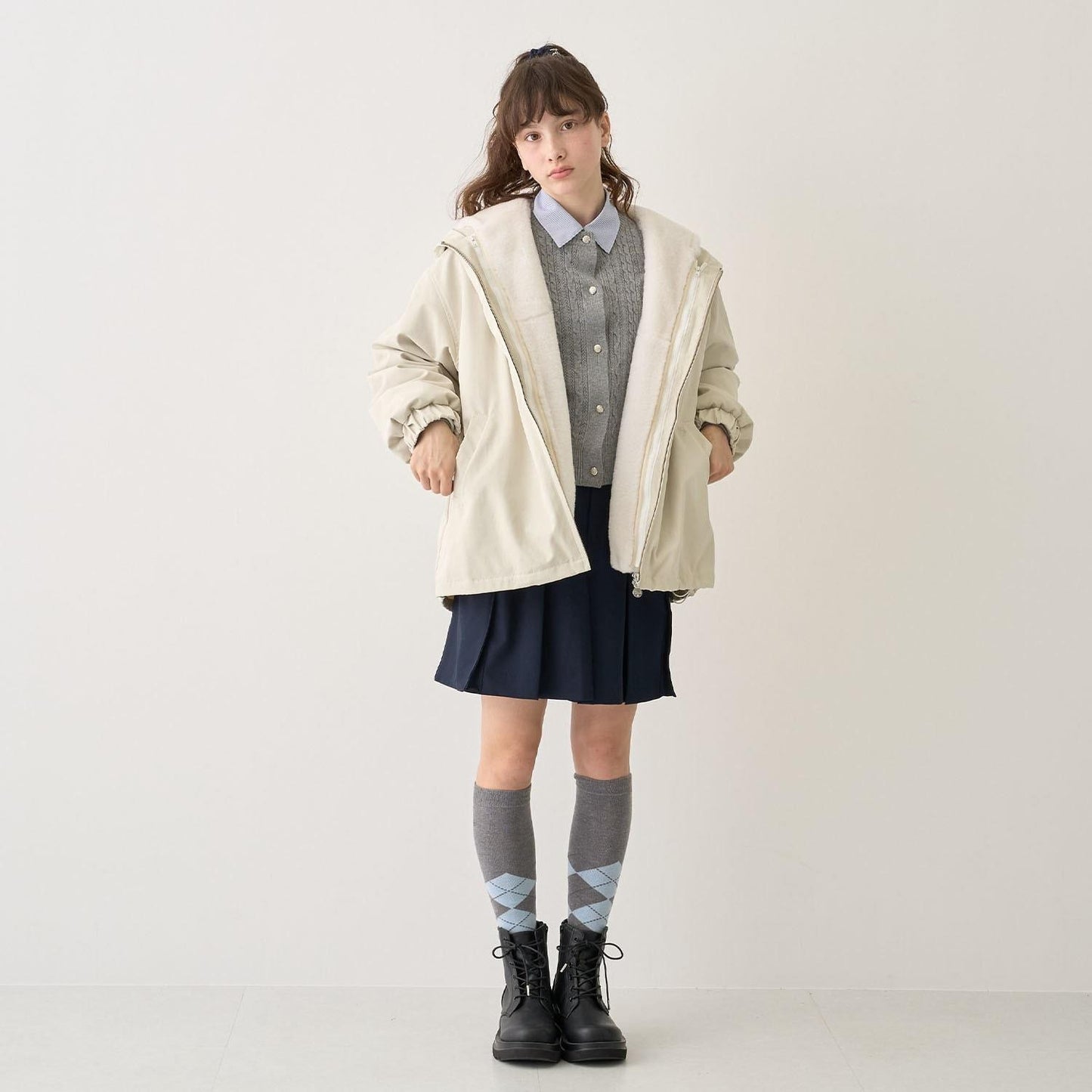 【130cmあり】チャームつきカーゴキュロット
