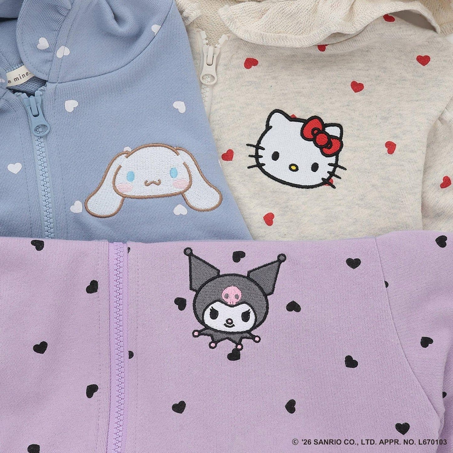 ハロウィン サンリオキャラクターズ（三麗鷗明星） assorted print full zip parka