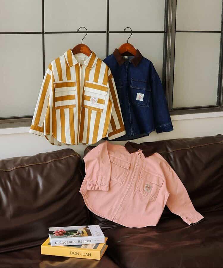 フロントジップシャツ（セットアップ可）