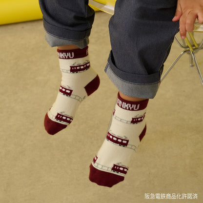 阪急電車（阪急電車） 羅紋短襪 2足套