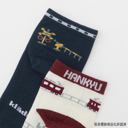 阪急電車（阪急電車） 羅紋短襪 2足套