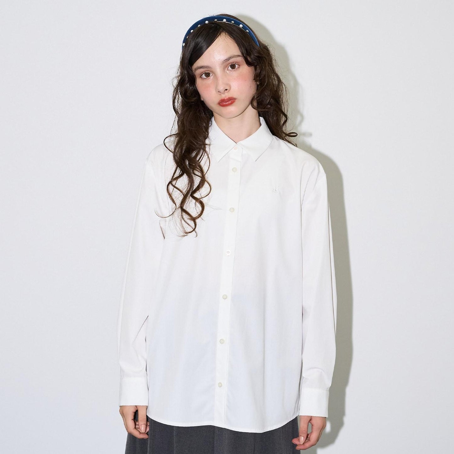 【AMI】ミニ裡毛プルオーバー×シャツセット
