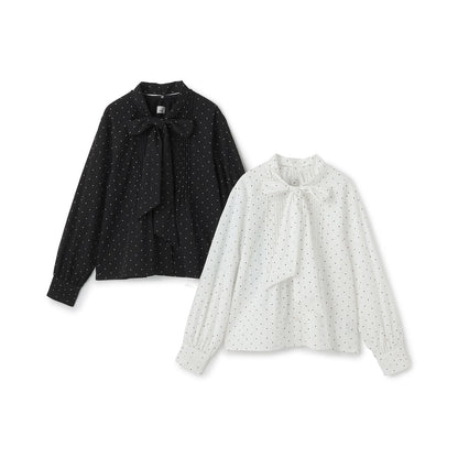 【AMI】波點領結襯衫