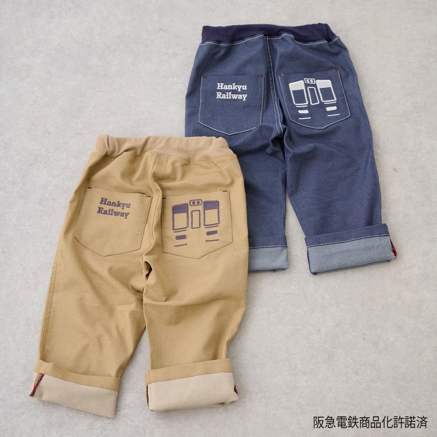阪急電車（阪急電車） 塗鴉印花長款工裝褲