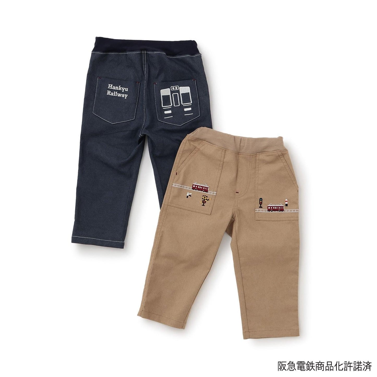 阪急電車（阪急電車） 塗鴉印花長款工裝褲