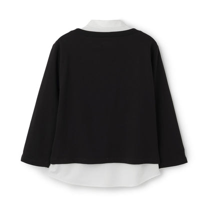 【AMI】ミニ裡毛プルオーバー×シャツセット