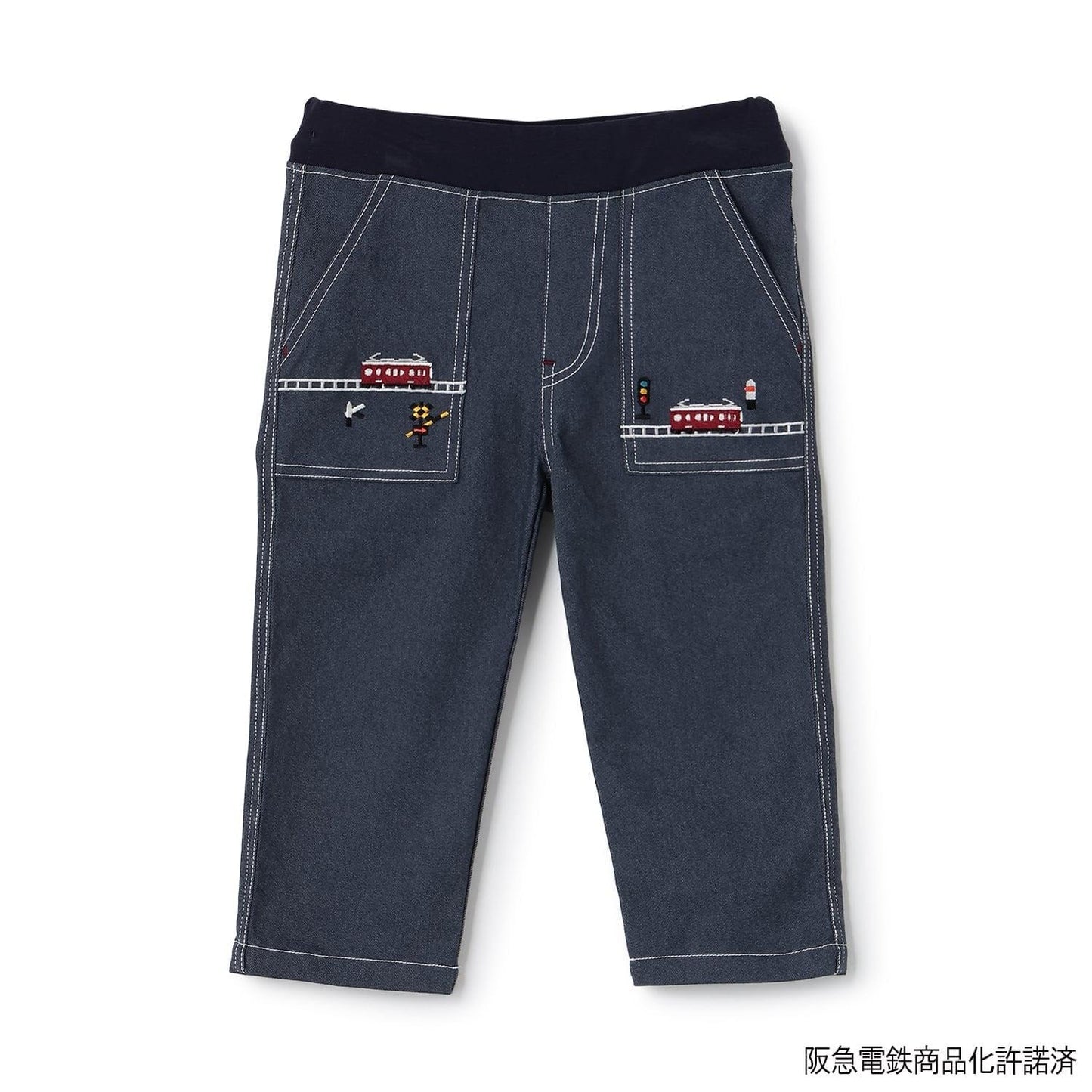 阪急電車（阪急電車） 塗鴉印花長款工裝褲