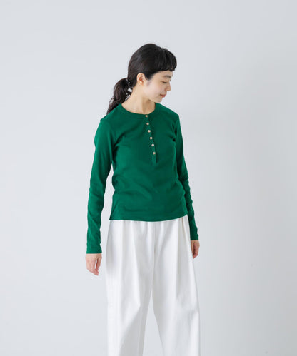blurhmsROOTSTOCK CLASSIC HENLEY-NECK LONG-SLEEVE