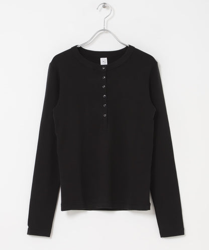 blurhmsROOTSTOCK CLASSIC HENLEY-NECK LONG-SLEEVE