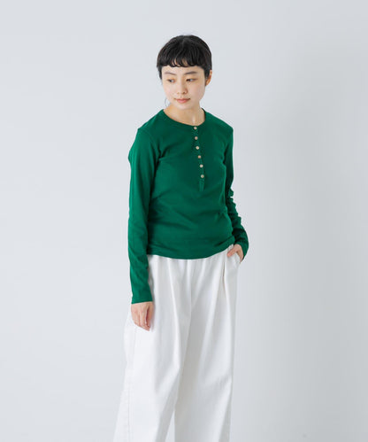 blurhmsROOTSTOCK CLASSIC HENLEY-NECK LONG-SLEEVE