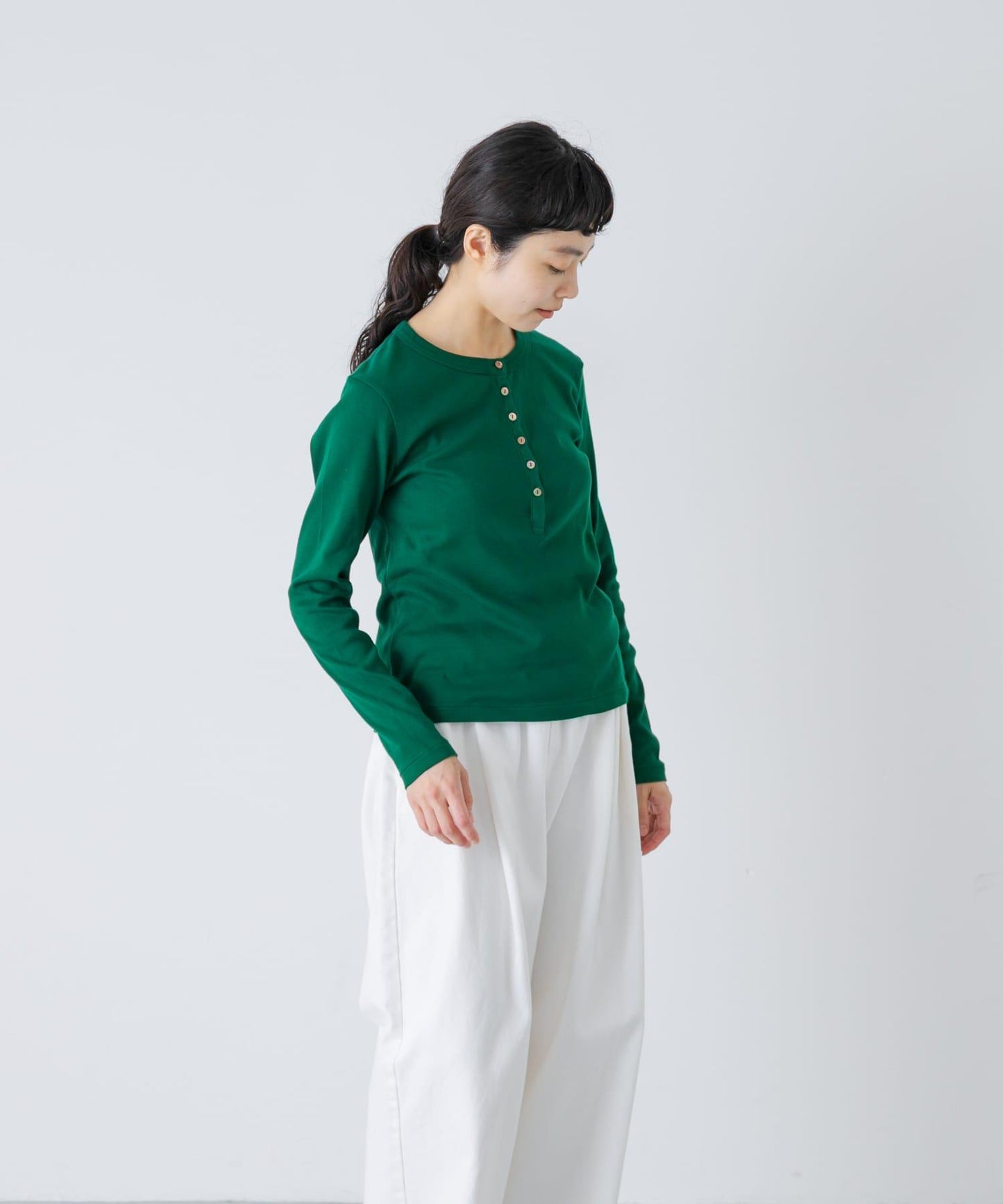 blurhmsROOTSTOCK CLASSIC HENLEY-NECK LONG-SLEEVE
