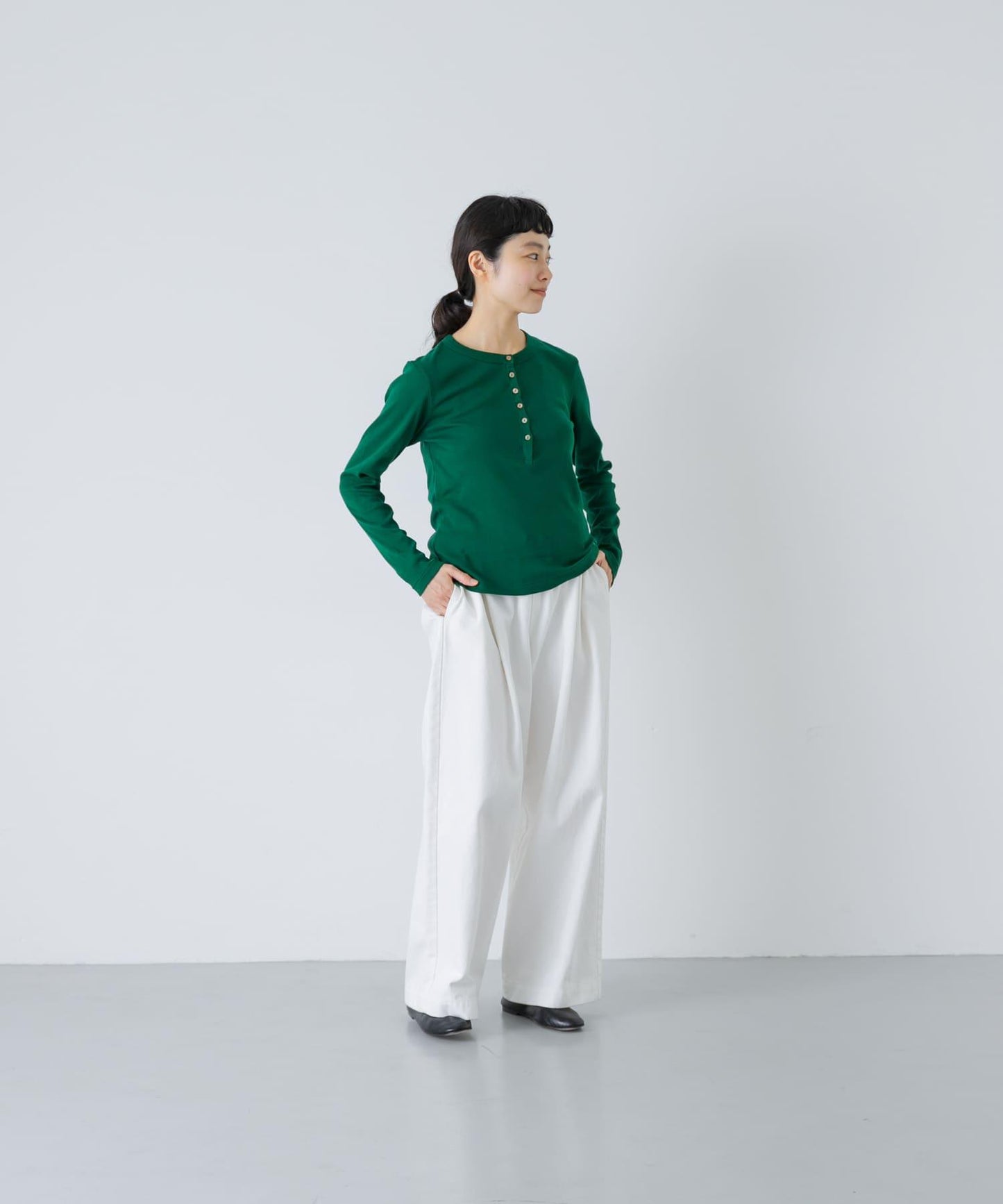 blurhmsROOTSTOCK CLASSIC HENLEY-NECK LONG-SLEEVE