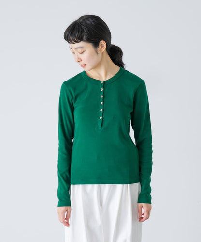 blurhmsROOTSTOCK CLASSIC HENLEY-NECK LONG-SLEEVE