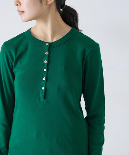 blurhmsROOTSTOCK CLASSIC HENLEY-NECK LONG-SLEEVE
