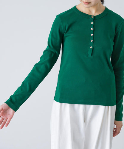 blurhmsROOTSTOCK CLASSIC HENLEY-NECK LONG-SLEEVE
