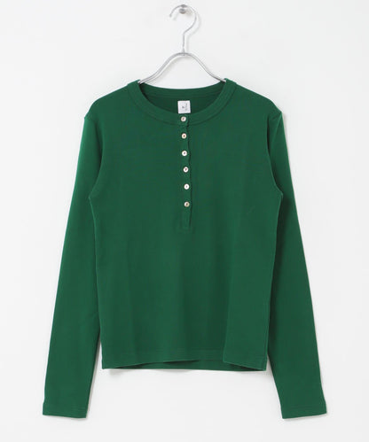 blurhmsROOTSTOCK CLASSIC HENLEY-NECK LONG-SLEEVE