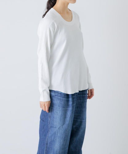 MEYAME OBLONG NECK RIB PULLOVER