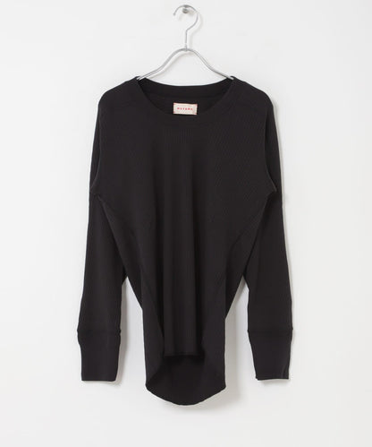 MEYAME OBLONG NECK RIB PULLOVER