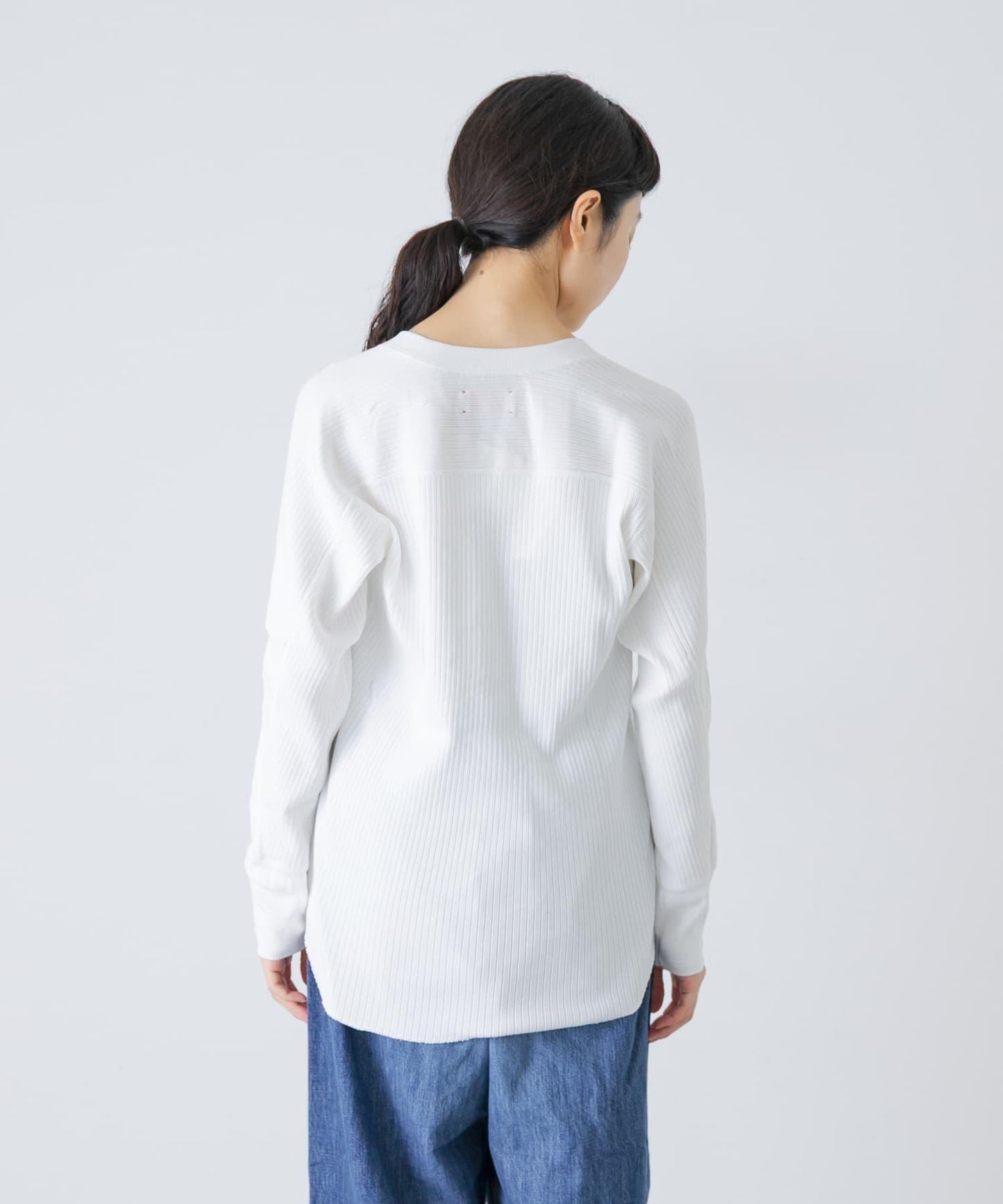 MEYAME OBLONG NECK RIB PULLOVER