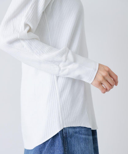 MEYAME OBLONG NECK RIB PULLOVER