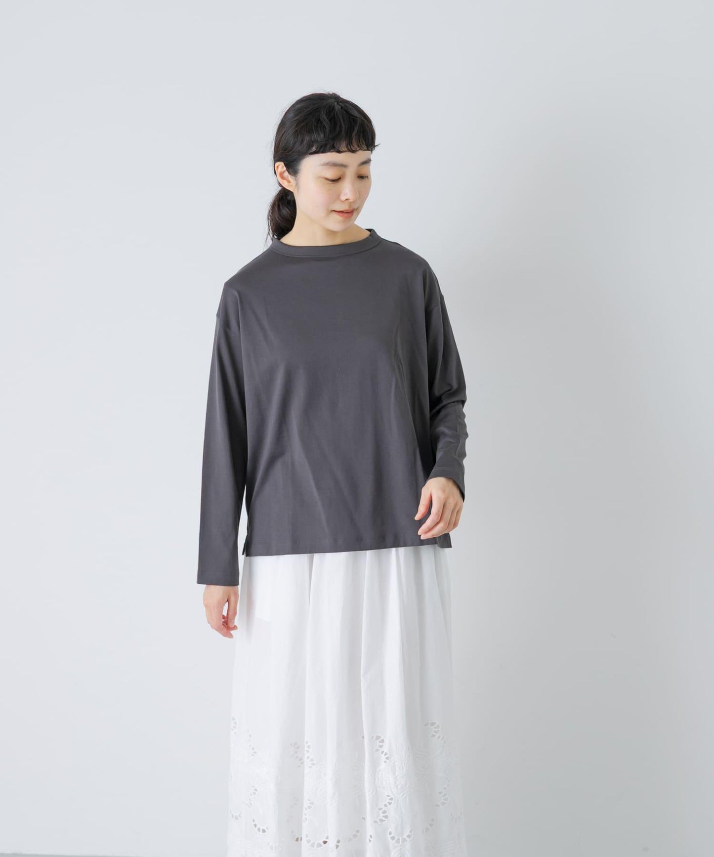 handvaerk BOTTLE NECK LONG-SLEEVE T-SHIRT