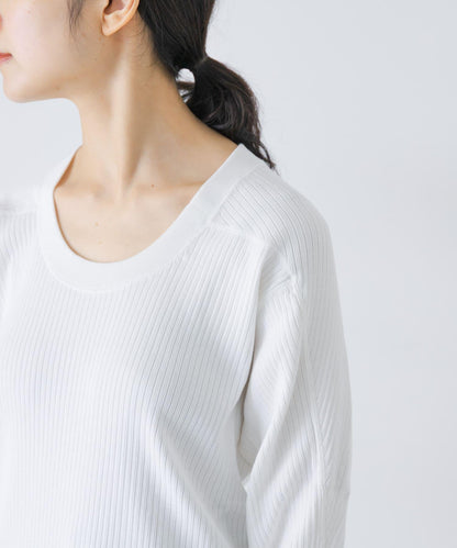 MEYAME OBLONG NECK RIB PULLOVER