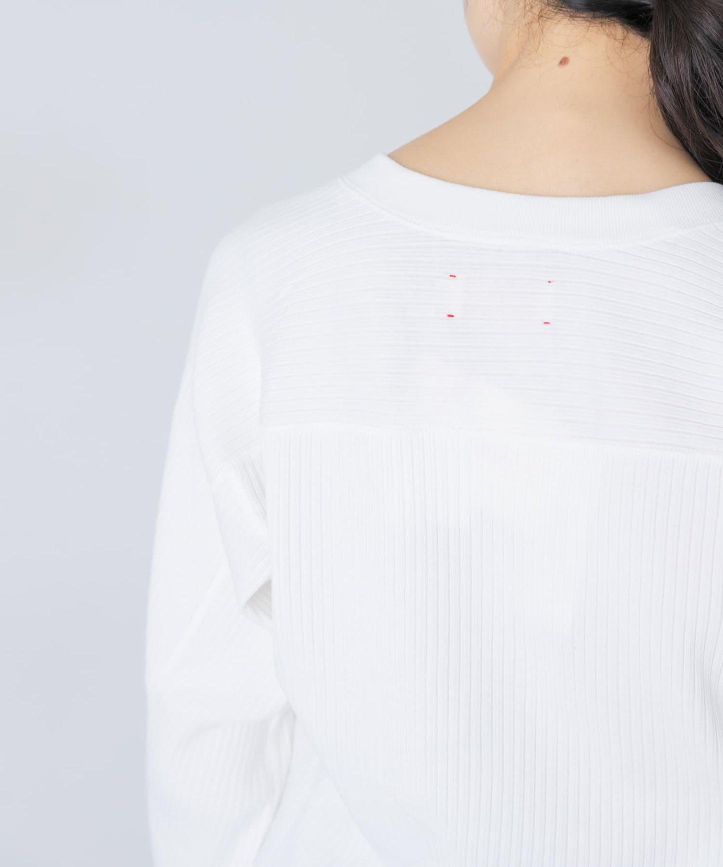 MEYAME OBLONG NECK RIB PULLOVER