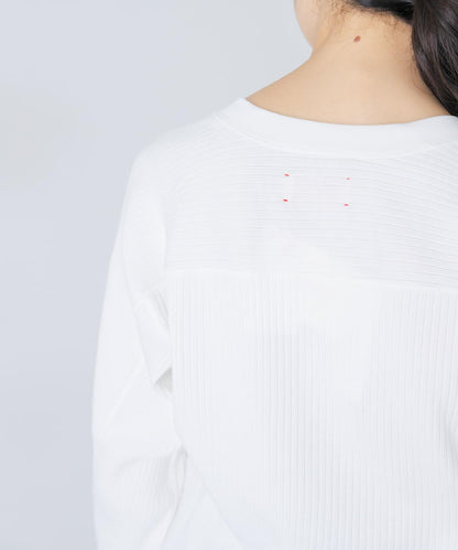 MEYAME OBLONG NECK RIB PULLOVER
