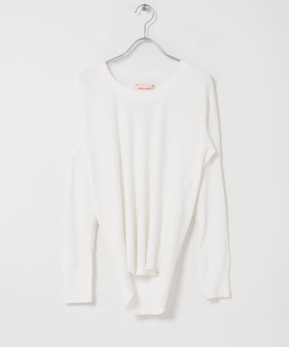 MEYAME OBLONG NECK RIB PULLOVER