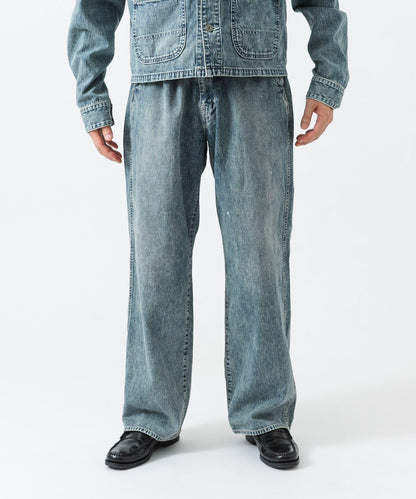 ULTERIOR FADED LIGHT DENIM WORK PANTS