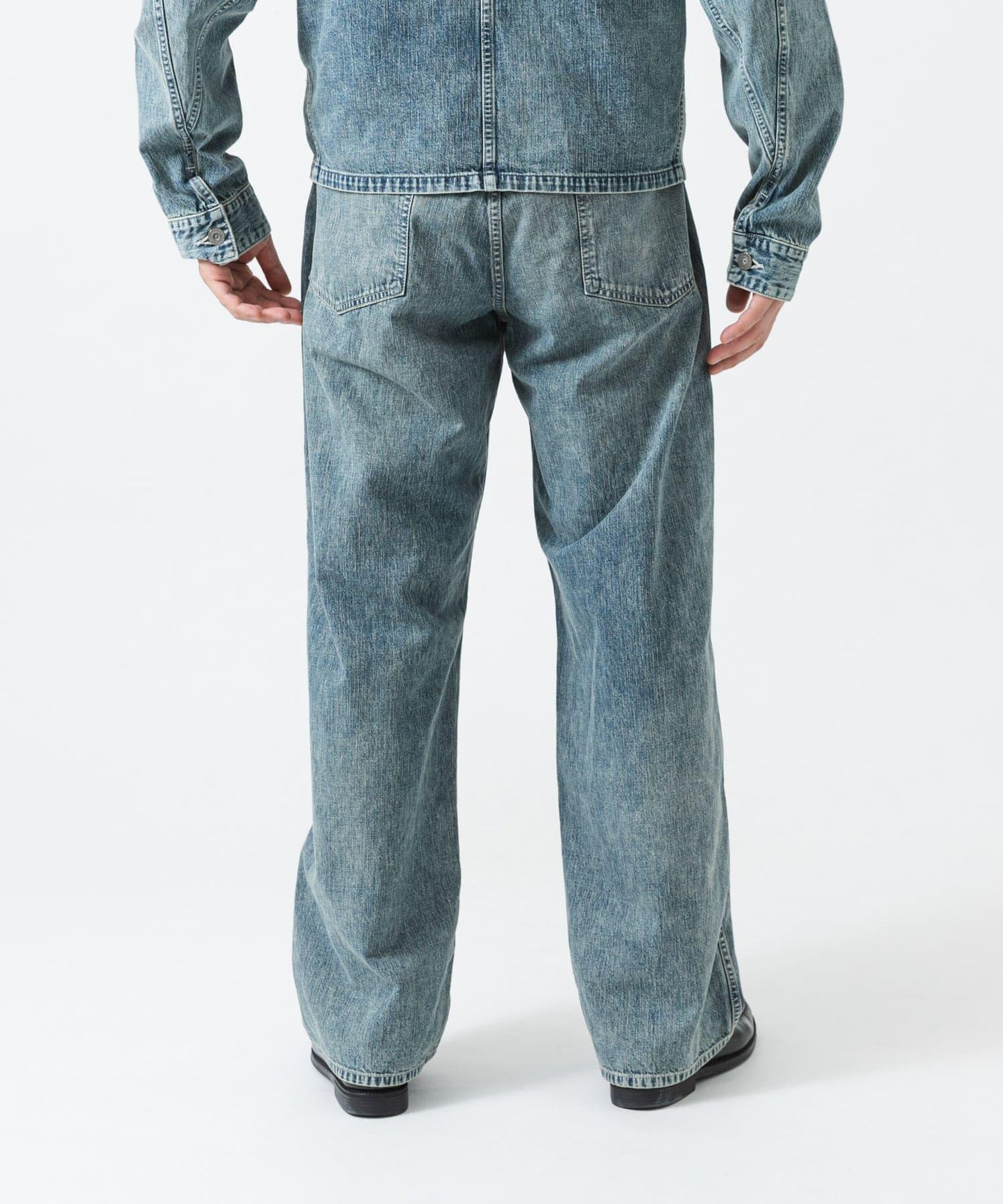 ULTERIOR FADED LIGHT DENIM WORK PANTS