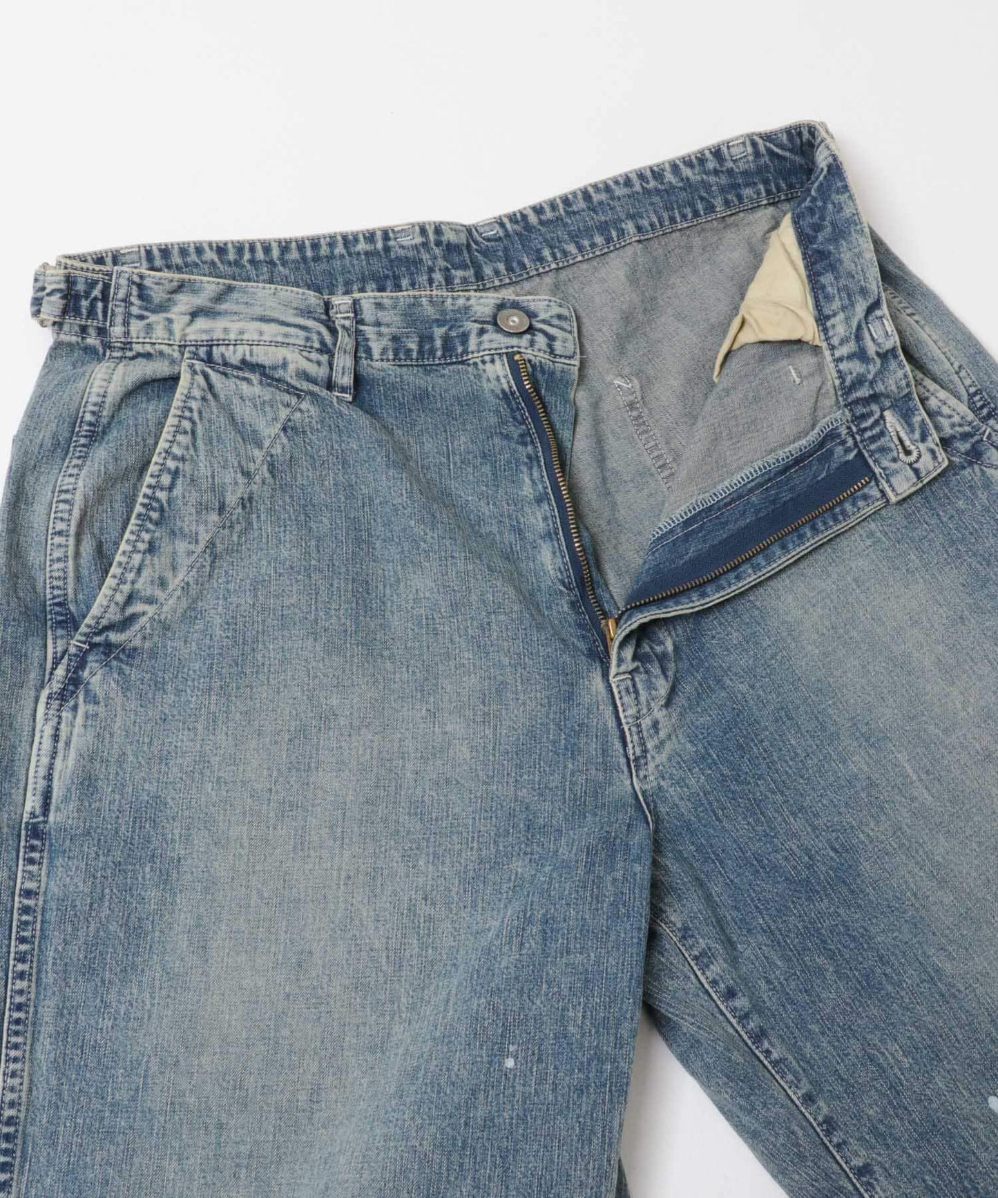 ULTERIOR FADED LIGHT DENIM WORK PANTS