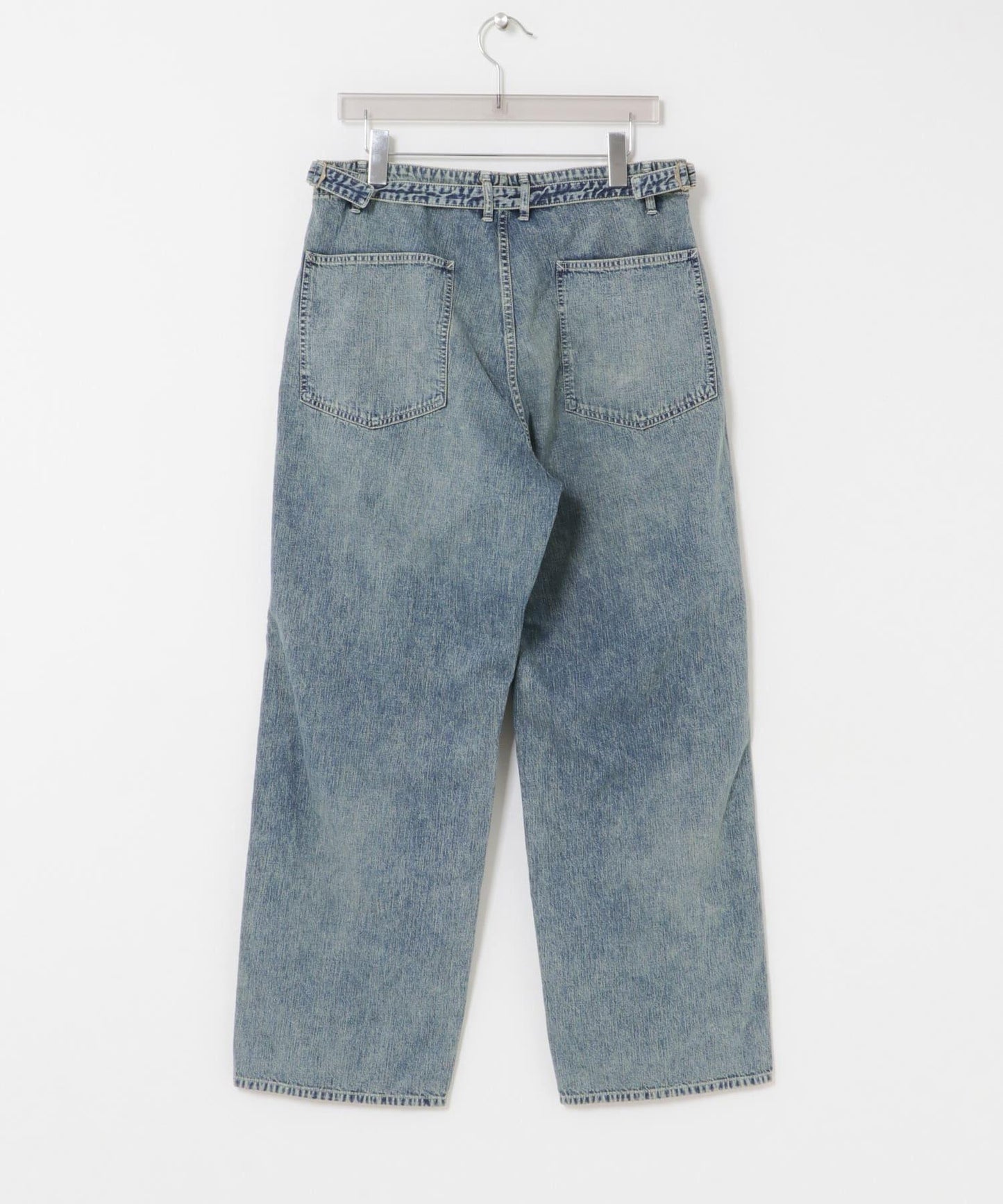 ULTERIOR FADED LIGHT DENIM WORK PANTS