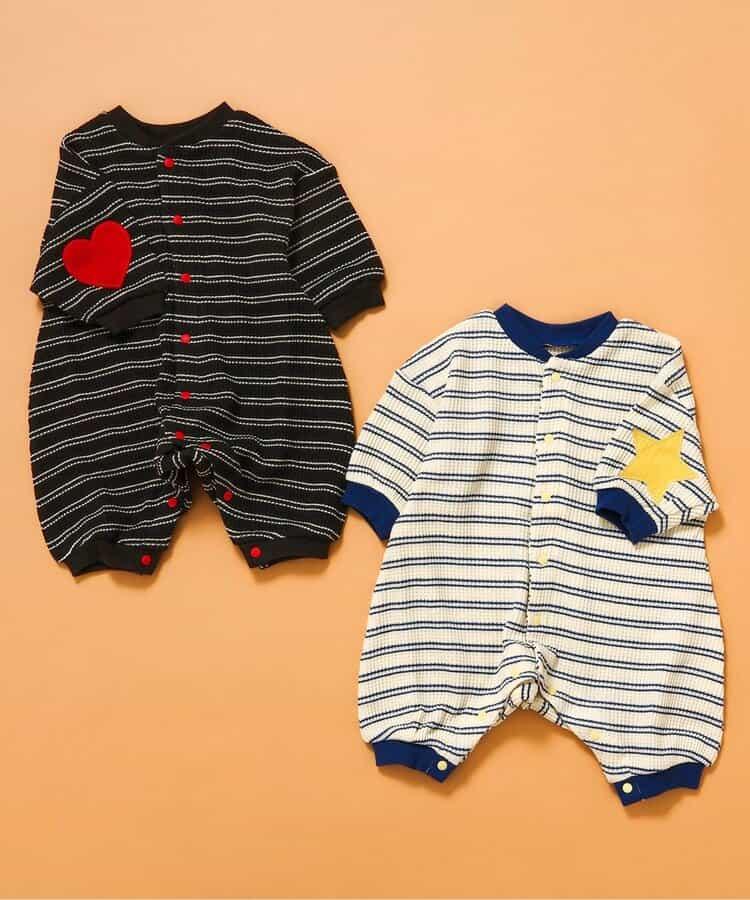 【リンク】エルボーパッチワッフルカバーオール