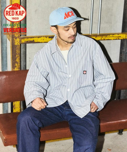 RED KAP × FREAK'S STORE 聯名 條紋工裝襯衫外套