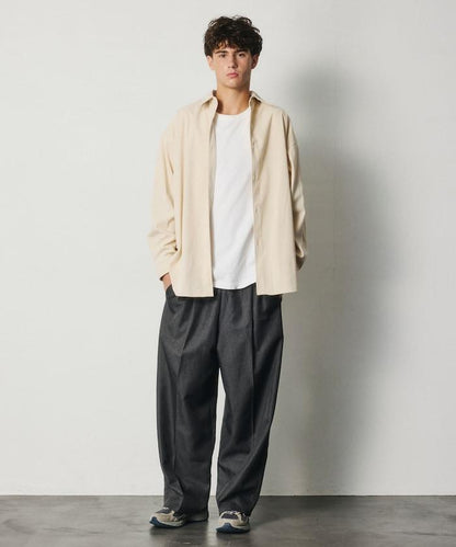 Relax Fit リラックスフィット 闊腿燈芯絨 紐扣襯衫
