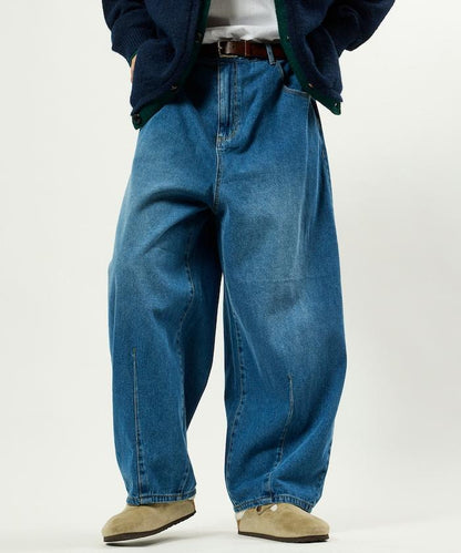 3D 闊腿牛仔褲