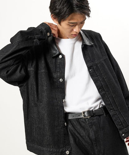 撞色牛仔夾克