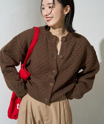 ポコポコ 針織 羅紋 針織開衫